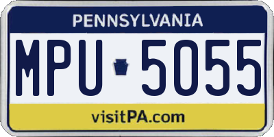 PA license plate MPU5055
