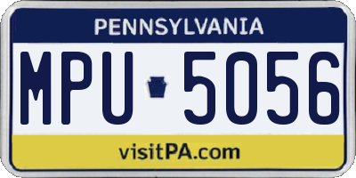 PA license plate MPU5056