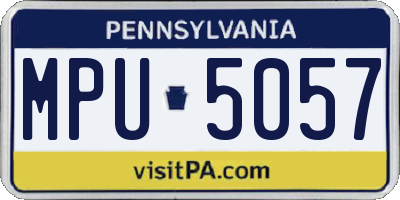 PA license plate MPU5057