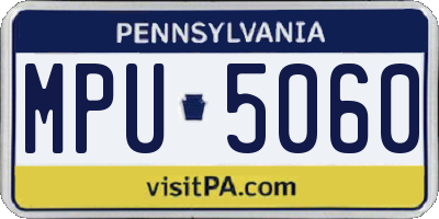 PA license plate MPU5060