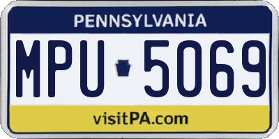 PA license plate MPU5069
