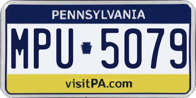 PA license plate MPU5079