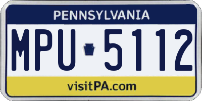 PA license plate MPU5112
