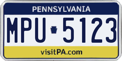 PA license plate MPU5123