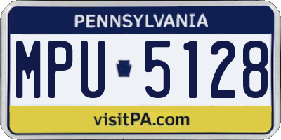 PA license plate MPU5128