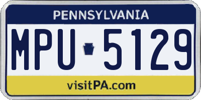 PA license plate MPU5129
