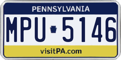 PA license plate MPU5146
