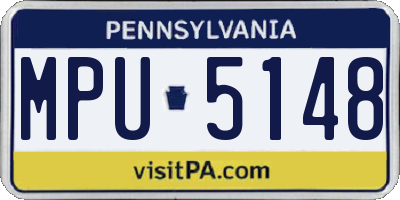 PA license plate MPU5148