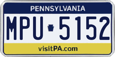PA license plate MPU5152