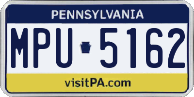 PA license plate MPU5162