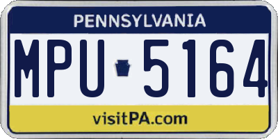 PA license plate MPU5164