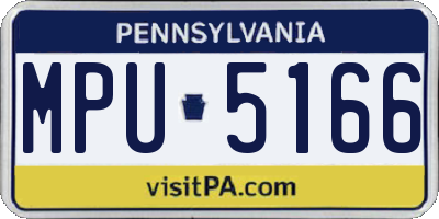 PA license plate MPU5166