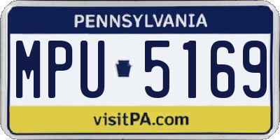 PA license plate MPU5169