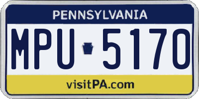 PA license plate MPU5170