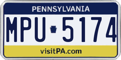 PA license plate MPU5174