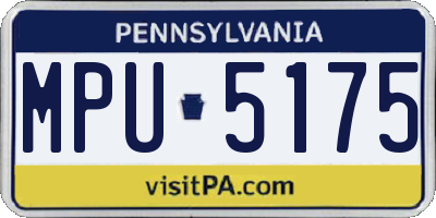 PA license plate MPU5175