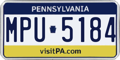 PA license plate MPU5184