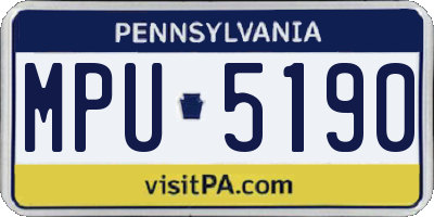 PA license plate MPU5190