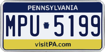 PA license plate MPU5199