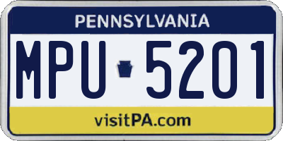 PA license plate MPU5201