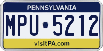 PA license plate MPU5212