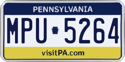 PA license plate MPU5264