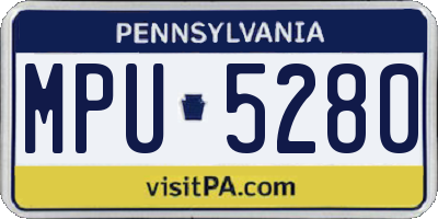 PA license plate MPU5280