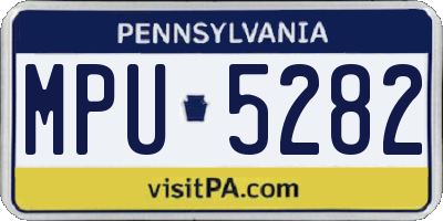 PA license plate MPU5282