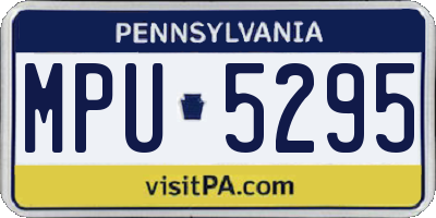 PA license plate MPU5295