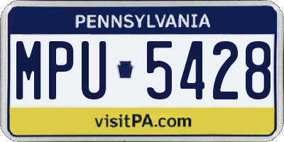 PA license plate MPU5428