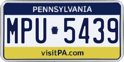 PA license plate MPU5439