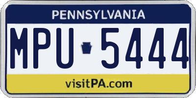 PA license plate MPU5444