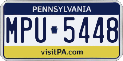 PA license plate MPU5448