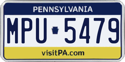 PA license plate MPU5479
