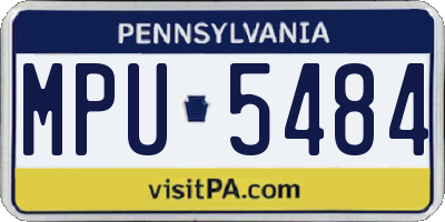 PA license plate MPU5484