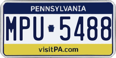 PA license plate MPU5488