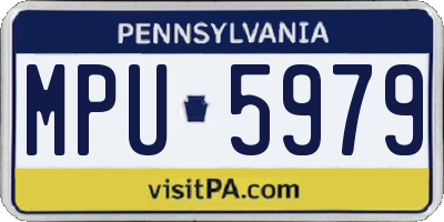PA license plate MPU5979