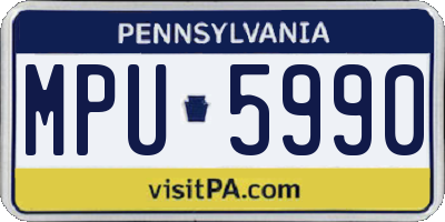 PA license plate MPU5990