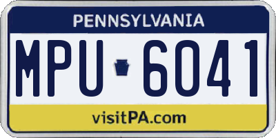 PA license plate MPU6041