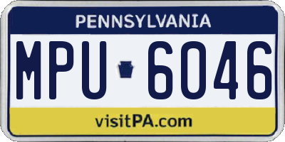 PA license plate MPU6046