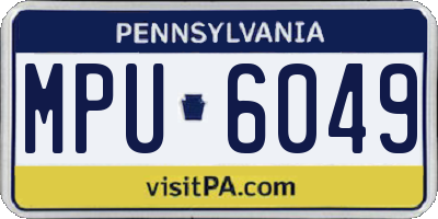 PA license plate MPU6049