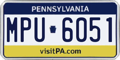 PA license plate MPU6051