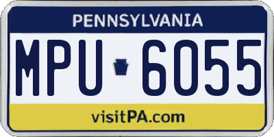 PA license plate MPU6055