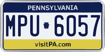 PA license plate MPU6057