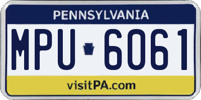 PA license plate MPU6061