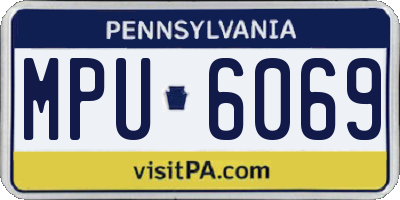 PA license plate MPU6069