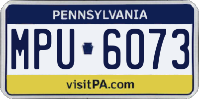 PA license plate MPU6073