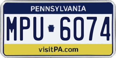 PA license plate MPU6074
