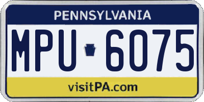 PA license plate MPU6075