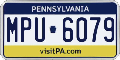 PA license plate MPU6079
